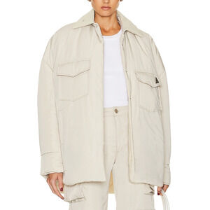 The Attico Short White Polyester Coat Size 6